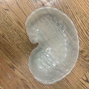 Beautiful Vintage Glass serving Platter with gilded gold framing the platter